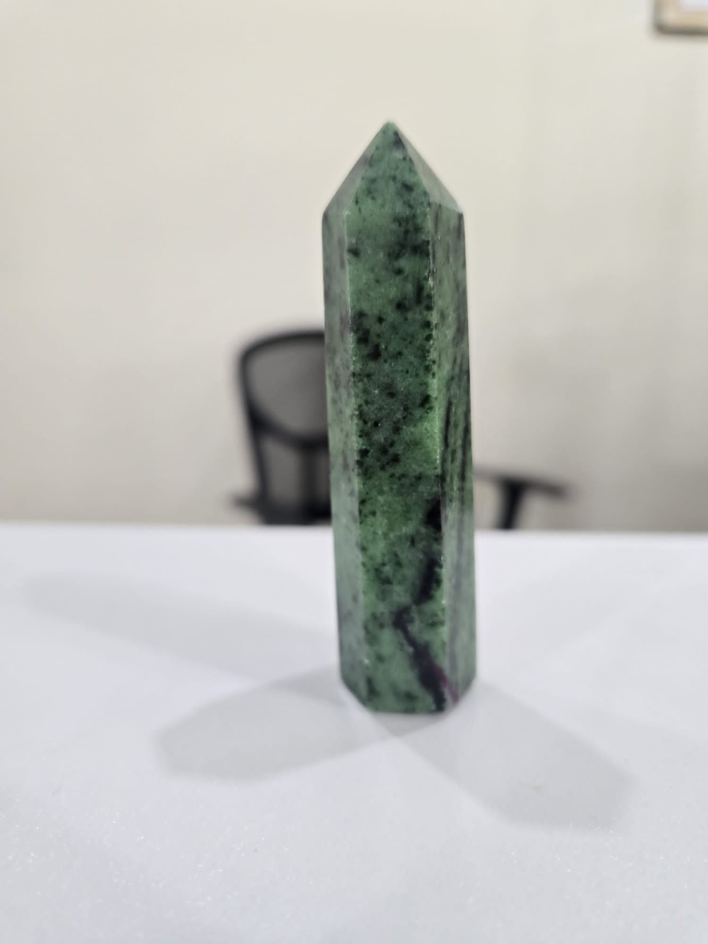 Polished Green Gemstone Tower Point